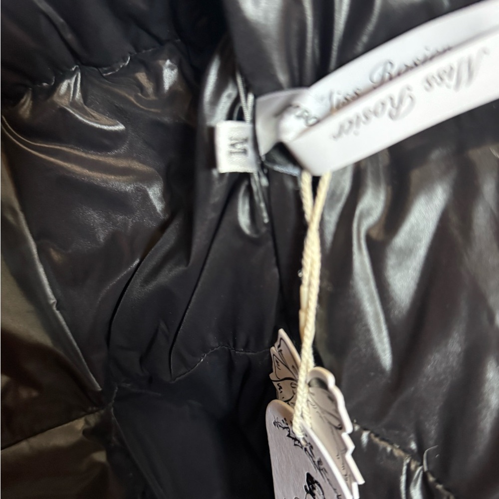 Black Puffer Belted Jacket - Picture 16 of 16